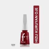 Flormar Quick Dry 006 Fiery Red Hızlı Kuruyan Yoğun Pigmentli Oje