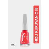 Flormar Quick Dry Hızlı Kuruyan İnce Yapılı & Parlak Bitişli Oje (QD03 Bright Coral) 8682536036566 - QD03 BRIGHT CORAL NEW