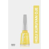 Flormar Quick Dry Hızlı Kuruyan İnce Yapılı & Parlak Bitişli Oje (QD53 Sunny Day) 8682536074162 - SARI