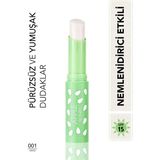Flormar Renkli Dudak Balmı Tatlı Aromalı ve Besleyici 001 Elma Stick Dudak Nemlendirici