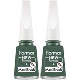 Flormar Sedefli Parlak Oje 454 Yeşil Nail Enamel (2 paketi)