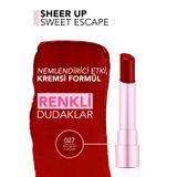 Flormar Sheer Up Sweet Escape Yarı Transparan & Parlak Bitişli Nemlendirici Ruj - 027 RED VELVET CUPCAKE