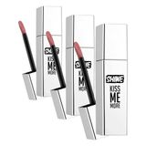 Flormar Shine Kiss Me More Uzun Süre Kalıcı & Parlak Bitişli Likit Ruj 005 BARE BEAUTY (3 paketi)