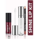 Flormar Shine Lip Kit Makyaj Seti - RENKLİ