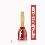 Flormar Star Shine Yoğun Pigmentli ve Metalik Görünümlü Oje 044 Scarlet Sparkle