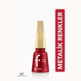 Flormar Star Shine Yoğun Pigmentli ve Metalik Görünümlü Oje 047 Burgundy Gleam