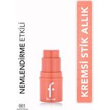 Flormar To Go Işıltılı & Doğal Bitişli Yoğunluğu Ayarlanabilir Kremsi Stick Allık (001 Peachy Glow) 8682536098458 - Turuncu