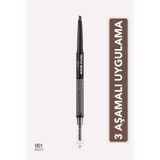 Flormar Triple Brow 3'ü 1 Arada Kremsi Dokulu Kaş Makyaj Kalemi - 001 BEIGE