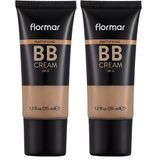 Flormar Yağlı & Karma Ciltlere Özel Parlama Önlemeye Yardımcı SPF25 Mat Bitişli BB Krem 003 LIGHT (2 paketi)