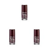 Flormar Yoğun Pigmentli Parlak Oje Full Color Nail Enamel Fc40 Royal Maroon (3 paketi)