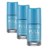 Flormar Yoğun Pigmentli Parlak Oje Full Color Nail Enamel Fc49 Clear Sky (3 paketi)
