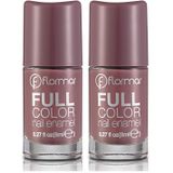 Flormar Yoğun Pigmentli Parlak Oje Full Color Nail Enamel Fc62 Berry Brown (2 paketi)