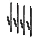 Flormar Yüksek Pigmentli & Mat Bitişli 001 Black Jel Eyeliner (4 paketi)