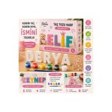 Floroon gift Kişiye Özel Kız İsim Boyama Seti | Taş Tozu Harf Boyama | Kendin Boya Hobi Aktivite Seti | Sevgiliye | Arkadaşa | Çocuklar için Hediye
