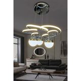 Florya 3 Toplu LED Avize - 1 - Krom