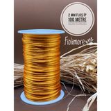 Floş Ip 2 mm (Sıçan Kuyruğu) (1 Bobin 100 Metre) Takı Aksesuar Kolye Bileklik - Turuncu