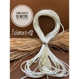 Floş Ip Neon Sarı Renk (Sıçan Kuyruğu) 2 mm 10 Metre Takı Bileklik Ipi - Ekru