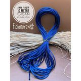 Floş Ip Neon Sarı Renk (Sıçan Kuyruğu) 2 mm 10 Metre Takı Bileklik Ipi - Lacivert