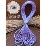 Floş Ip Neon Sarı Renk (Sıçan Kuyruğu) 2 mm 10 Metre Takı Bileklik Ipi - Lila