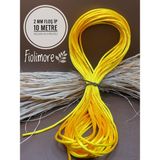 Floş Ip Neon Sarı Renk (Sıçan Kuyruğu) 2 mm 10 Metre Takı Bileklik Ipi