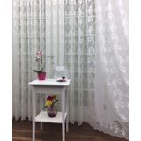 Floş Örme Dantel Tül Perde, 250x260, Sık Pile, 1/3
