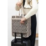 Flosoft 6 Bölmeli Ayakkabı Hurcu, Ayakkabı Seyahat Çantası, Valiz Tipi Düzenleyici - Kahverengi - 1 Adet - 35 x 40 x 22 cm