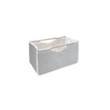 Flosoft Çok Amaçlı Kutu, Dolap Raf Düzenleyici, Dekoratif Ahşap Saplı Saklama Kutusu 32x17x18 cm
