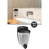 Flosoft Duvara Monte Siyah Sıvı Sabunluk, Mutfak Banyo Şampuan Duş Dezenfektan Sabun Dispanseri F011 Siyah - 11 x 9 x 20 cm