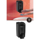 Flosoft F248s Manuel Gagalı Sıvı Sabun Dispenseri, 900 Ml Banyo Mutfak Duvara Monte Sabunluk Siyah