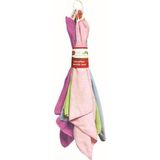 Flosoft Flora 4'lü Mikrofiber Temizlik Bezi 33 x 33 cm - Pembe - Yeşil - Standart