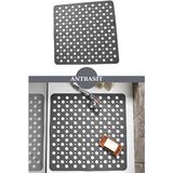 Flosoft Kare Vantuzlu Banyo ve Duş Kaydırmazı, Küvet Içi Duşakabin Kaydırmaz Banyo Paspası 54X54CM Gri - 54x54 cm