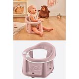 Flosoft Kaymaz Vakum Ayaklı Bebek Banyo Oturağı & Mama Oturağı 2in1 - Pembe