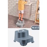 Flosoft Onikiden Kaydırmaz Tabanlı Çocuk Taburesi, Çift Basamaklı Banyo Lavabo Merdiven, Yükseltici Renkli