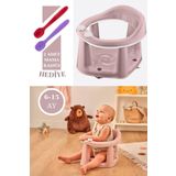 Flosoft Vakumlu Bebek Banyo & Mama Oturağı + Silicolife 2 Adet Silikon Mama Kaşığı Hediye