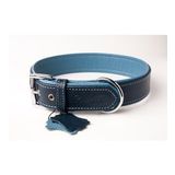 Flotter Hakiki Deri Köpek Boyun Tasması L Lacivert Mavi 3X47-56 cm