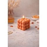 Flow Home Dekoratif Lüks Soya Mum, El Yapımı Doğal Mum, Uzun Yanma Süreli Ev Hediyesi, Ev Süsü Turuncu 140 G - Standart