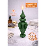 Flow Home Dekoratif Lüks Soya Mum,el Yapımı Doğal Mum,uzun Yanma Süreli Modern Ev Hediyesi,ev Süsü Yeşil 210G - Standart