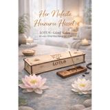 Flow Home Doğal Lotus Tütsü ,40 Adet Ahşap Kutulu Çubuk Tütsü, 60 Dakika Uzun Yanma, Yoga ,Huzur Kokusu
