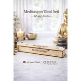 Flow Home Doğal Meditasyon Tütsü ,40 Adet Ahşap Kutulu Çubuk Tütsü, 60 Dakika Uzun Yanma, Yoga ,aromaterapi