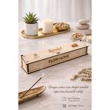 Flow Home Doğal Sandal Ağacı Tütsü ,40 Adet Ahşap Kutulu Çubuk Tütsü, 60 Dakika Uzun Yanma, Yoga ,Aromaterapi