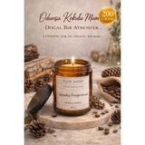 Flow Home Odun Kokulu Mum 200 G – El Yapımı Lüks Cam Kavanoz, Yoğun Koku, Aromaterapi Mum,uzun Yanış - Açık Kahve - 1