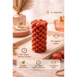 Flow Home Soya Mum,dekoratif Lüks & El Yapımı Doğal Mum,uzun Yanma Süreli Ev Hediyesi,ev Süsü Kırmızı 360 G - Standart