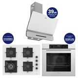 Flowart Digital Beyaz Cam Ankastre Set ( 65 Cm Woklu Ocak) Qbl63cb+Sc406-Wfa+D081-Sa