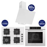 Flowart Turbolu Silenart Beyaz Cam Ankastre Set ( 65 Cm Woklu Ocak) Qbl62cb - Sc406 - D078sa