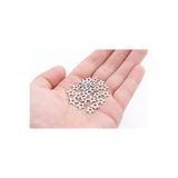 Flower 50 Adet - 7x10 Mm Kolye Ucu Yıldız, Charm Yıldız, Küpe Ucu Yıldız, Halhal Sallantı Uc, Nikel Kaplama