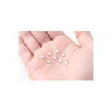 Flower 50 Adet - 8x10 Mm Kolye Ucu Yıldız, Charm Yıldız, Küpe Ucu Yıldız, Halhal Yıldız Nikel Kaplama