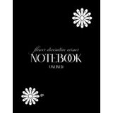 Flower Decorative Corner Notebook (Large, Unlined)