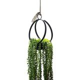 Flower Tavana Asılan Ferforje Çiçeklik Bahçe Balkon Çiçek Saksı Standı Dekoratif Duvar Saks�