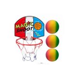 Flower Toys 3 Adet Top+ Kapıya Takılabilir Büyük Boy Oyuncak Basketbol Potası