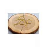 Floweraksesuar 100 Adet - 25 Mm Zincirli Anahtarlık Halkası, Anahtarlık Zinciri Anahtarlık Aparatı, Gold Anahtarlık